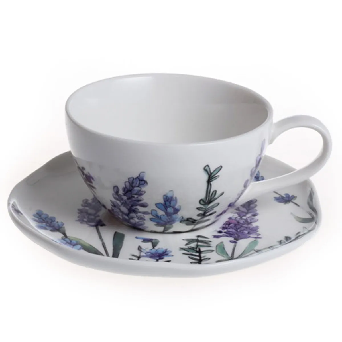 TAZA CON PLATO RIPLEY HOME ARMONIA FLORES - 1