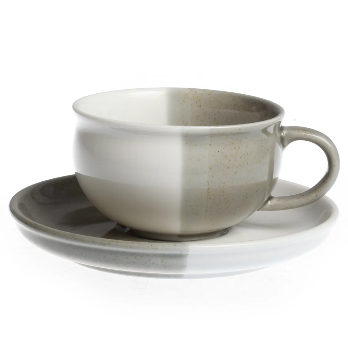 TAZA CON PLATO RIPLEY HOME BICOLOR NEUTRO - 1