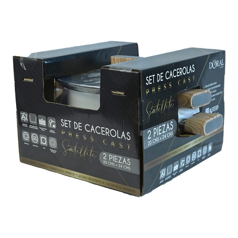 SET CACEROLA DORAL SATELLITE 20+24 CM CREMA - 4