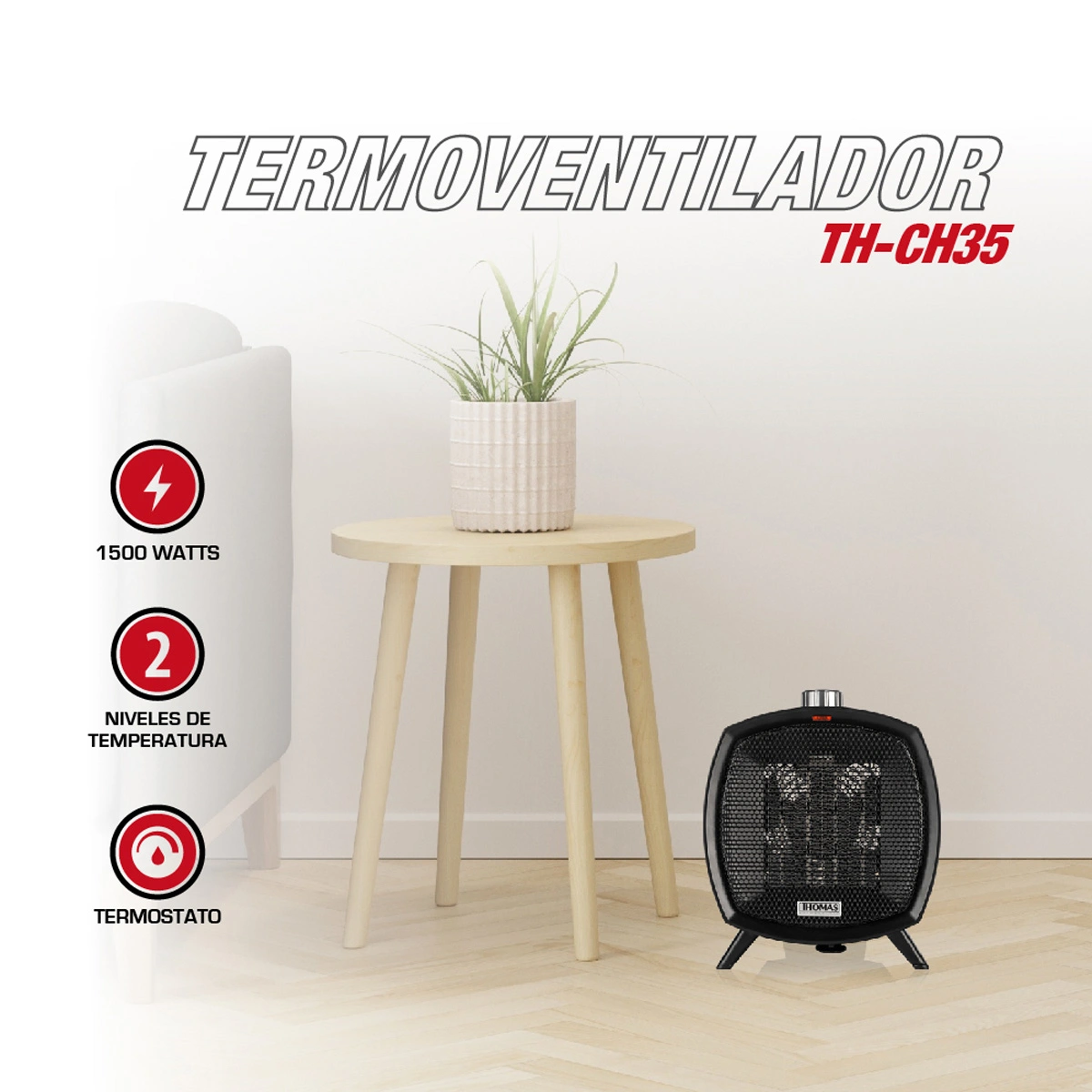 TERMOVENTILADOR THOMAS TH-CH35 - 2