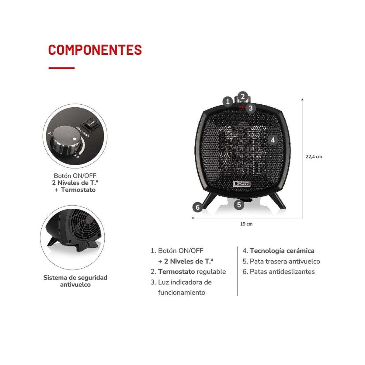 TERMOVENTILADOR THOMAS TH-CH35 - 5