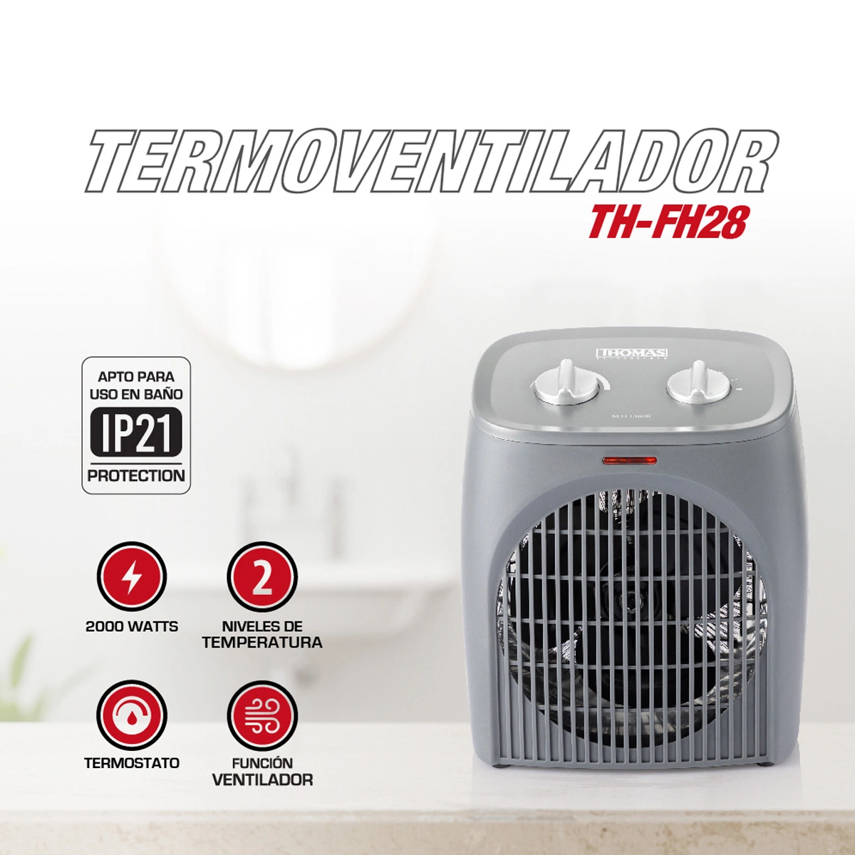 TERMOVENTILADOR THOMAS TH-FH28 - 2