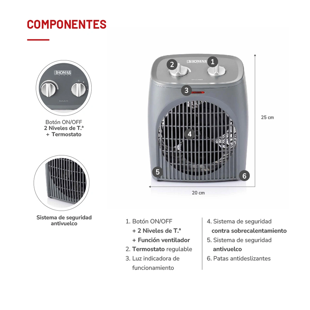 TERMOVENTILADOR THOMAS TH-FH28 - 5