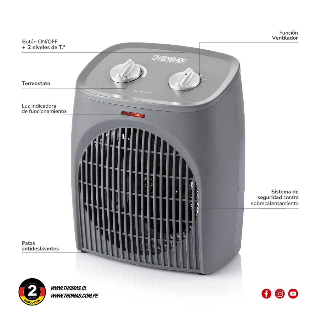 TERMOVENTILADOR THOMAS TH-FH28 - 6