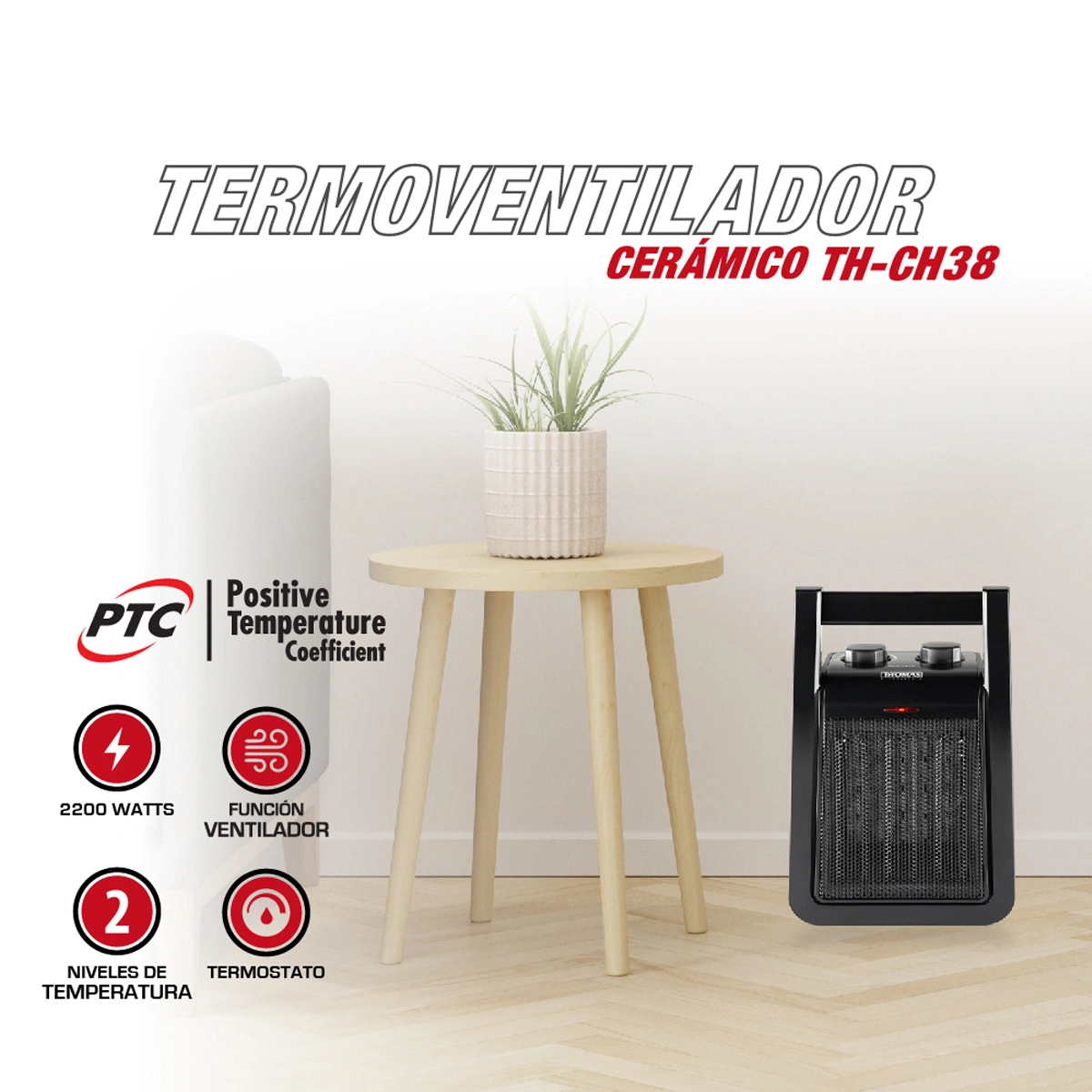 TERMOVENTILADOR THOMAS TH-CH38 - 2