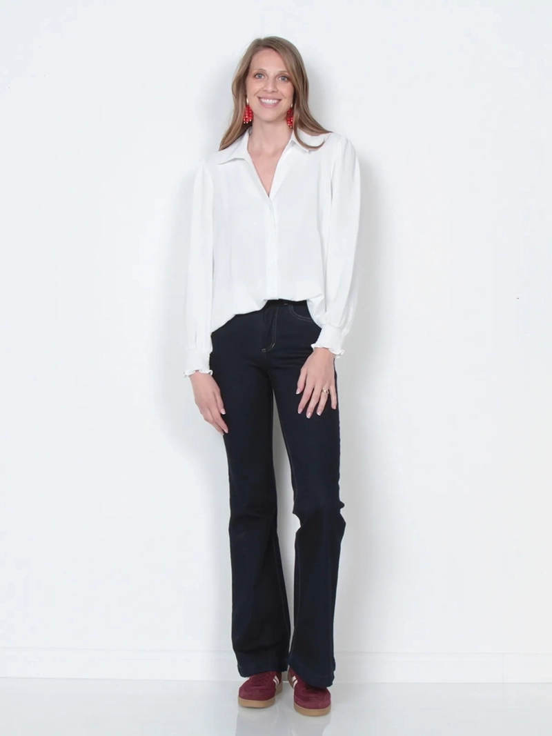 BLUSA MUJER WADOS MANGA LARGA ABOTONADA ELEGANTE - 1