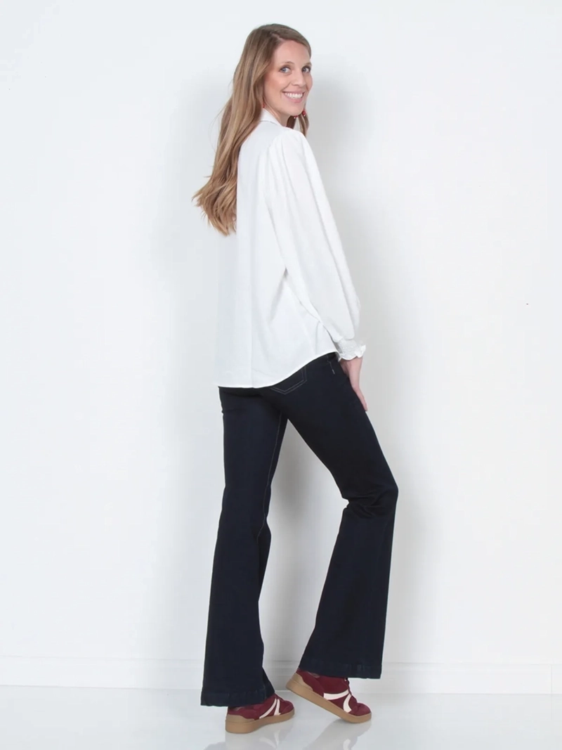 BLUSA MUJER WADOS MANGA LARGA ABOTONADA ELEGANTE - 3
