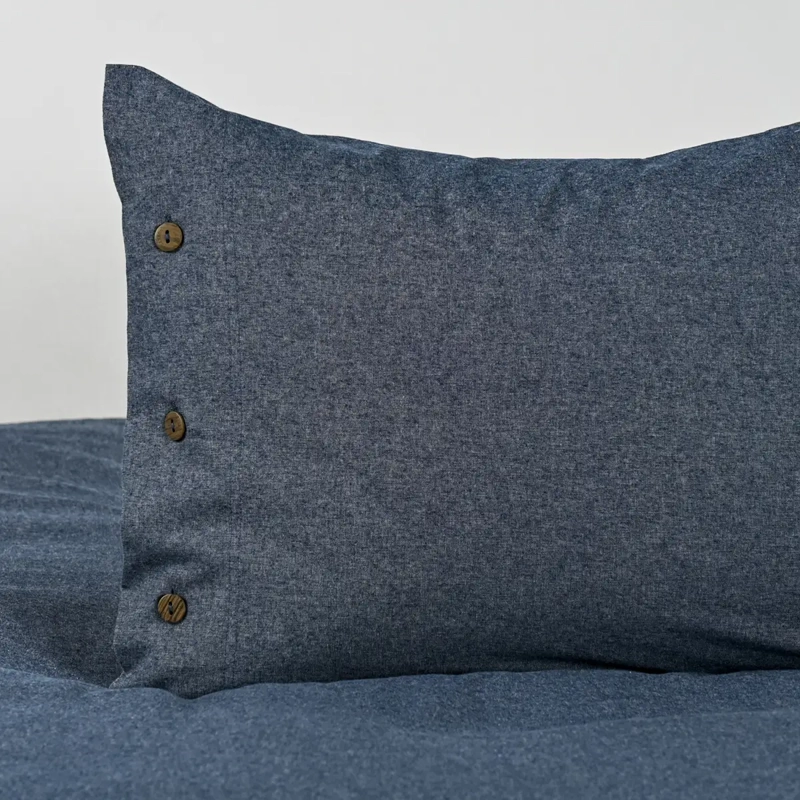 FUNDA PLUMÓN CANNON 220 X 160 CM ALGODÓN 1.5 PLAZAS AZUL - 3