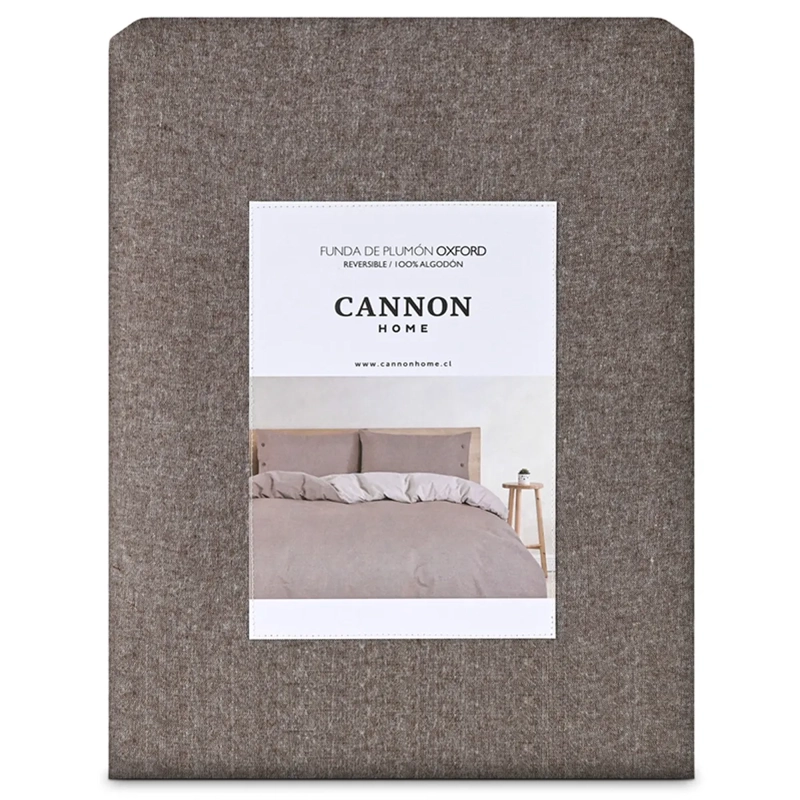 FUNDA PLUMÓN CANNON 220 X 160 CM ALGODÓN 1.5 PLAZAS TABACO - 5