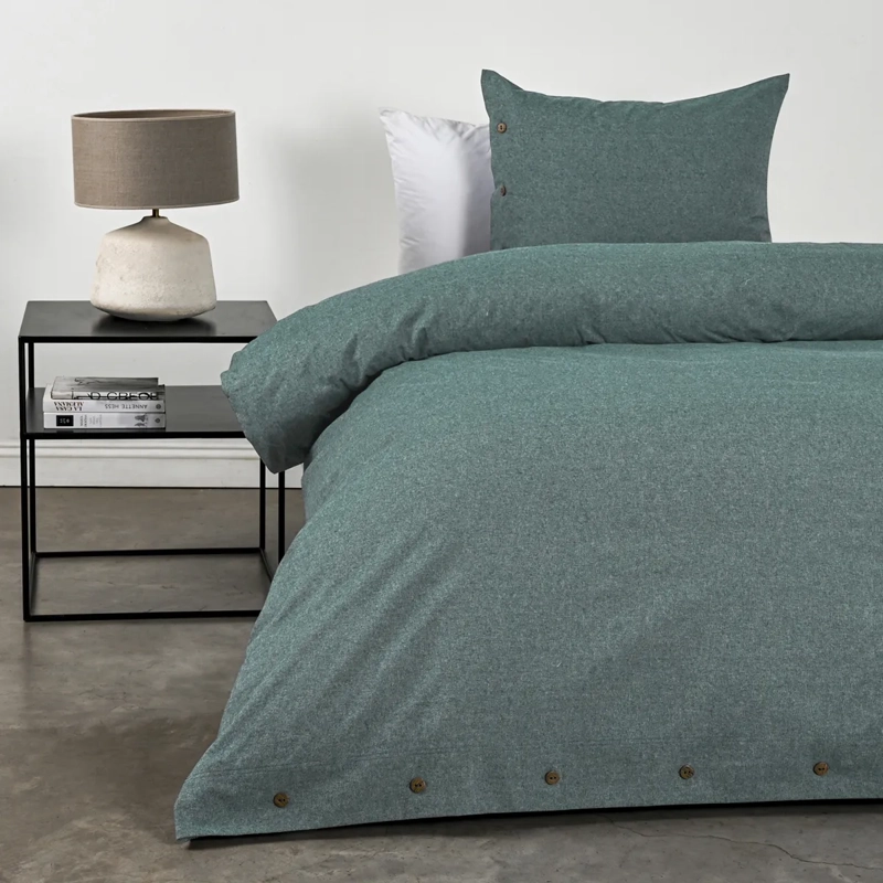 FUNDA PLUMÓN CANNON 220 X 160 CM ALGODÓN 1.5 PLAZAS VERDE - 1
