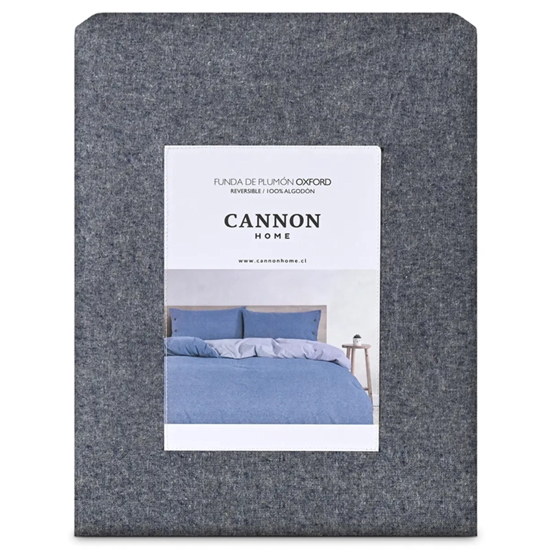 FUNDA PLUMÓN CANNON 220 X 220 CM ALGODÓN 2 PLAZAS AZUL - 5