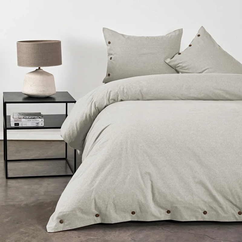 FUNDA PLUMÓN CANNON 220 X 220 CM ALGODÓN 2PL BEIGE - 1