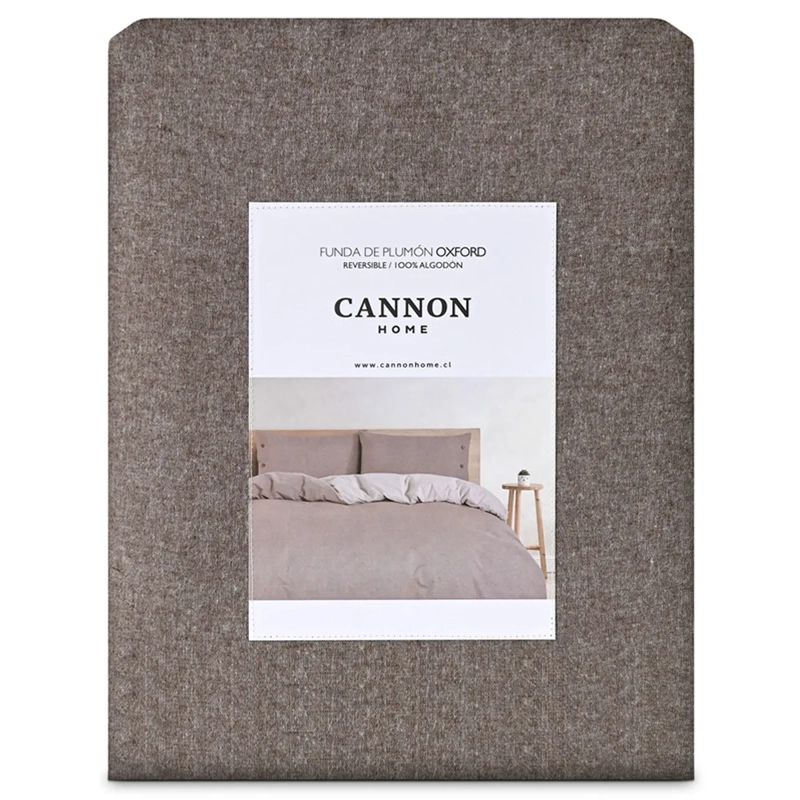 FUNDA PLUMÓN CANNON 220 X 220 CM ALGODÓN 2 PLAZAS TABACO - 5