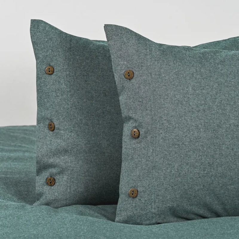 FUNDA PLUMÓN CANNON 220 X 220 CM ALGODÓN 2 PLAZAS VERDE - 3