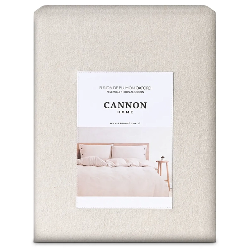 FUNDA PLUMÓN CANNON 220 X 260 CM ALGODÓN KING BEIGE - 5