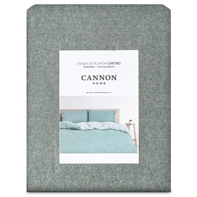 FUNDA PLUMÓN CANNON 220 X 260 CM ALGODÓN KING VERDE - 5