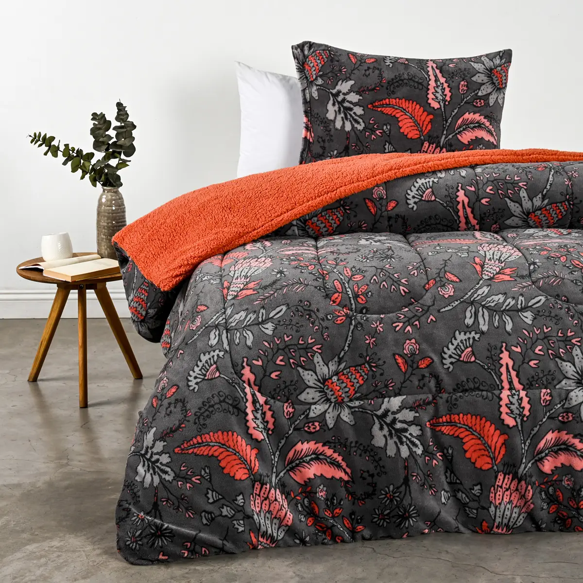 PLUMÓN AMERICAN FAMILY FLORIPA 1.5PL MICROFIBRA MULTICOLOR SHERPA - 1