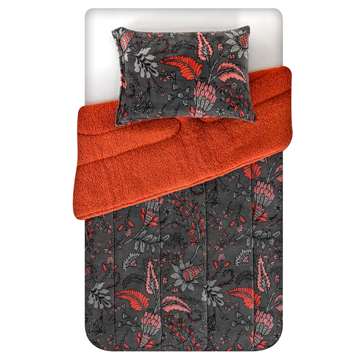PLUMÓN AMERICAN FAMILY FLORIPA 1.5PL MICROFIBRA MULTICOLOR SHERPA - 4