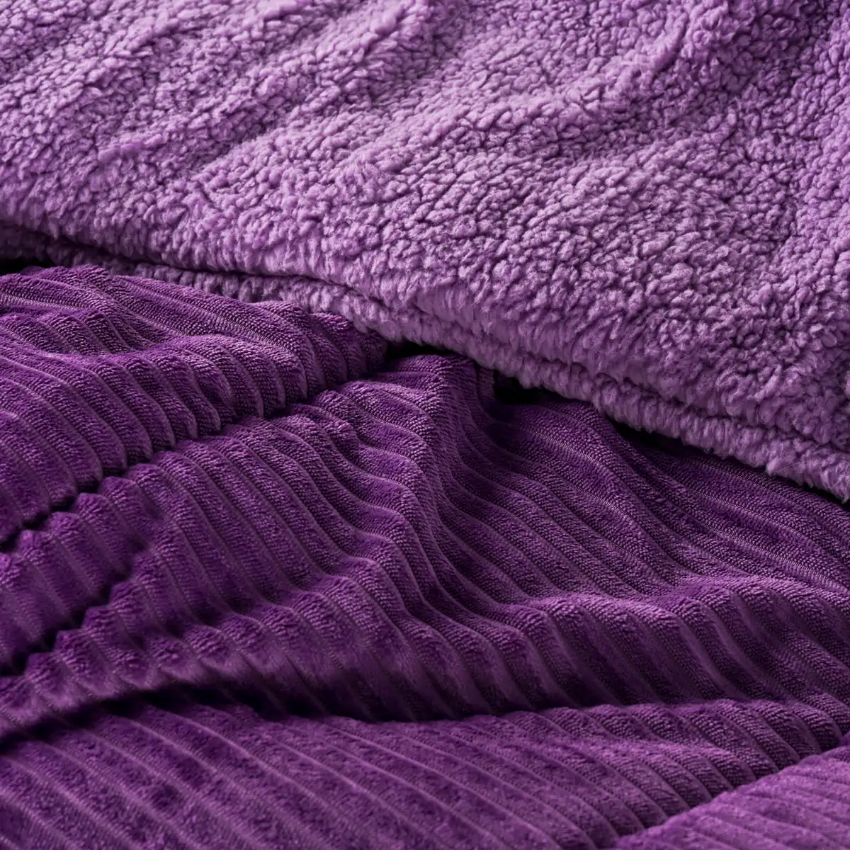 PLUMÓN AMERICAN FAMILY 2PL MICROFIBRA MORADO SHERPA - 3