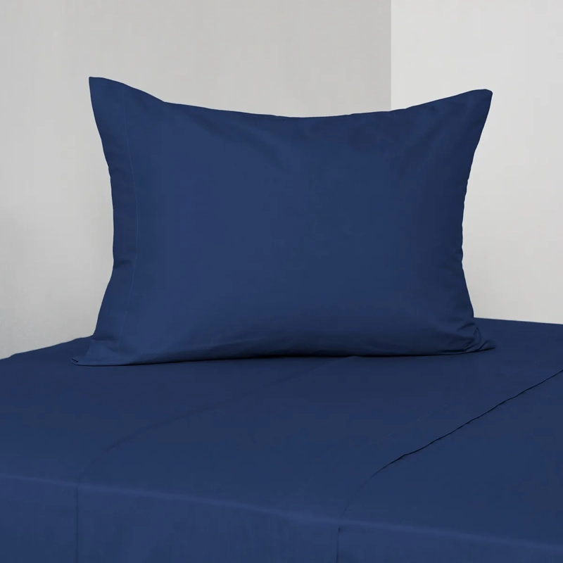 JUEGO DE SÁBANAS CANNON 1.5PL 180 HILOS AZUL MARINO LISO