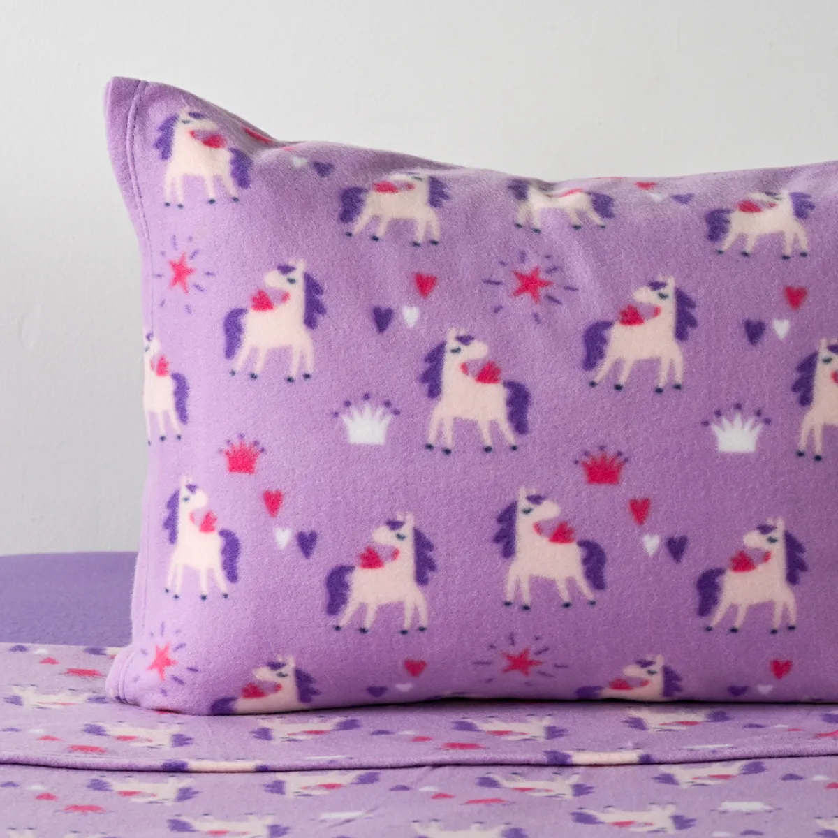 JUEGO DE SÁBANAS AMERICAN FAMILY UNICORNIO 1.5 PLAZAS POLAR MULTICOLOR - 2