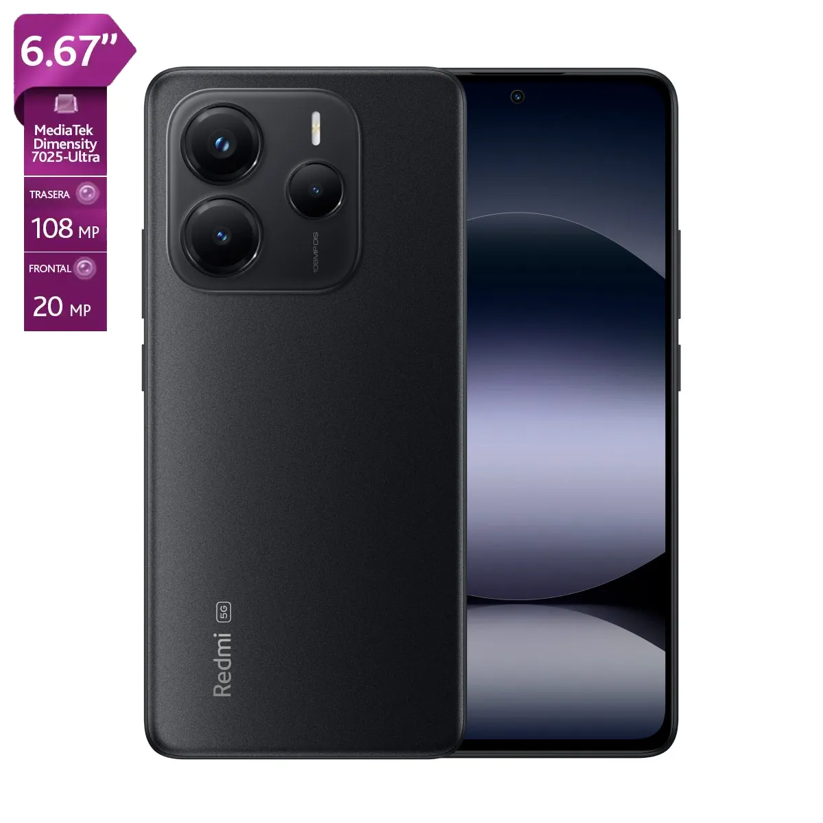CELULAR XIAOMI REDMI NOTE 14 5G 6.6" 256 GB 8 GB RAM 108MP(OIS) + 8MP + 2MP - 1
