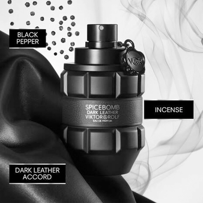 PERFUME VIKTOR & ROLF SPICEBOMB BLACK LEATHER HOMBRE EDP 50 ML, foto 4