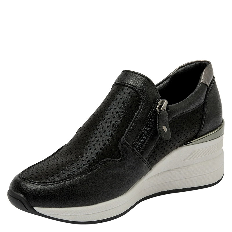 ZAPATILLAS MUJER CARRANO CASUALES NEGRO CRM0152 CUERO - 3