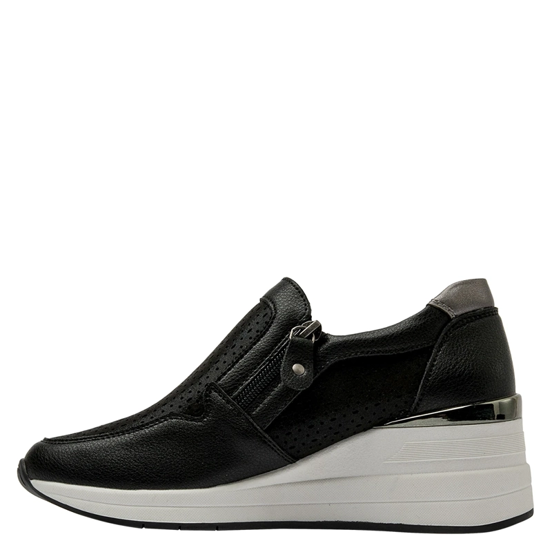 ZAPATILLAS MUJER CARRANO CASUALES NEGRO CRM0152 CUERO - 4