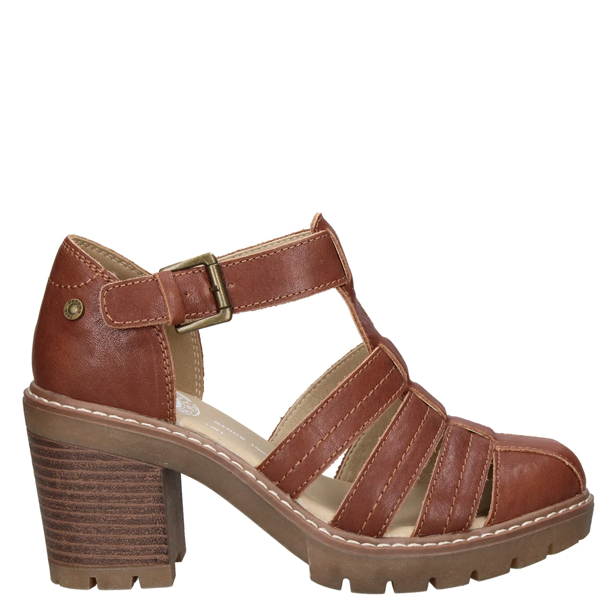 SANDALIAS MUJER PANAMA JACK CUERO CAFÉ PJM0119 - 1