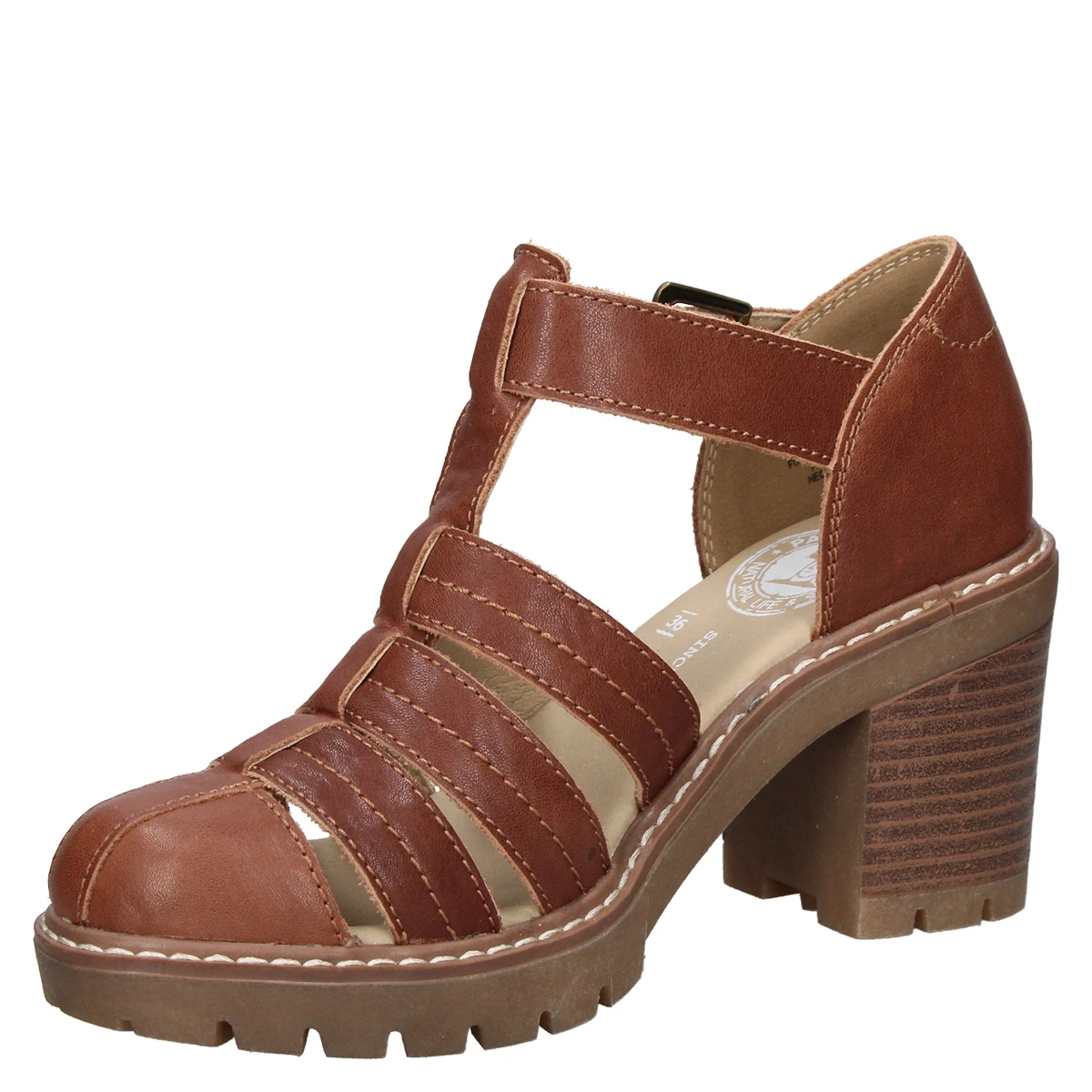 SANDALIAS MUJER PANAMA JACK CUERO CAFÉ PJM0119 - 3