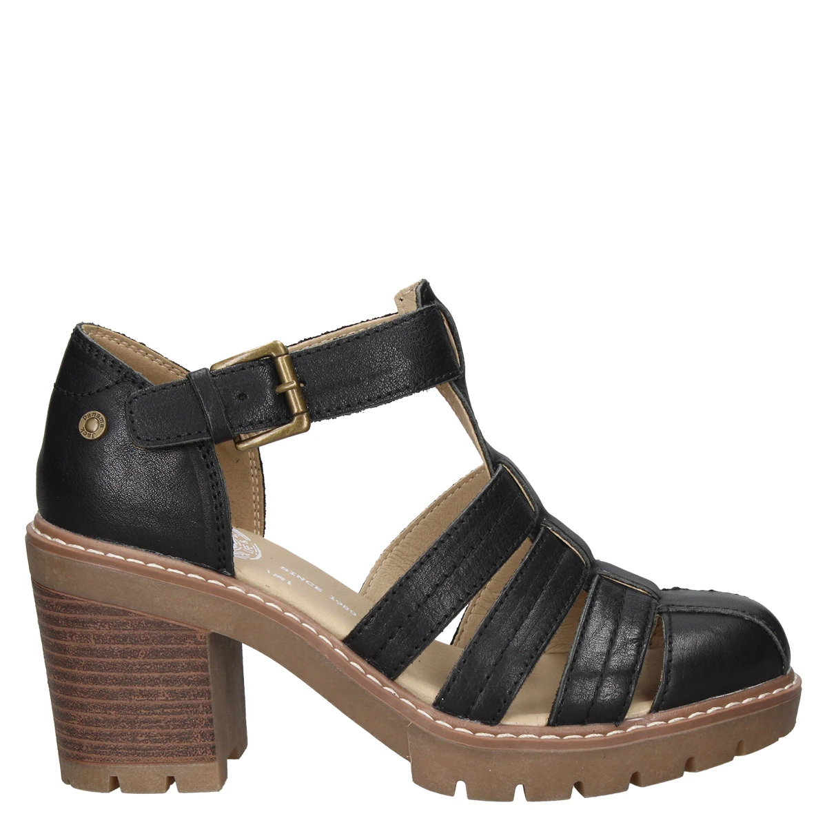 SANDALIAS MUJER PANAMA JACK CUERO NEGRO PJM0119 - 1