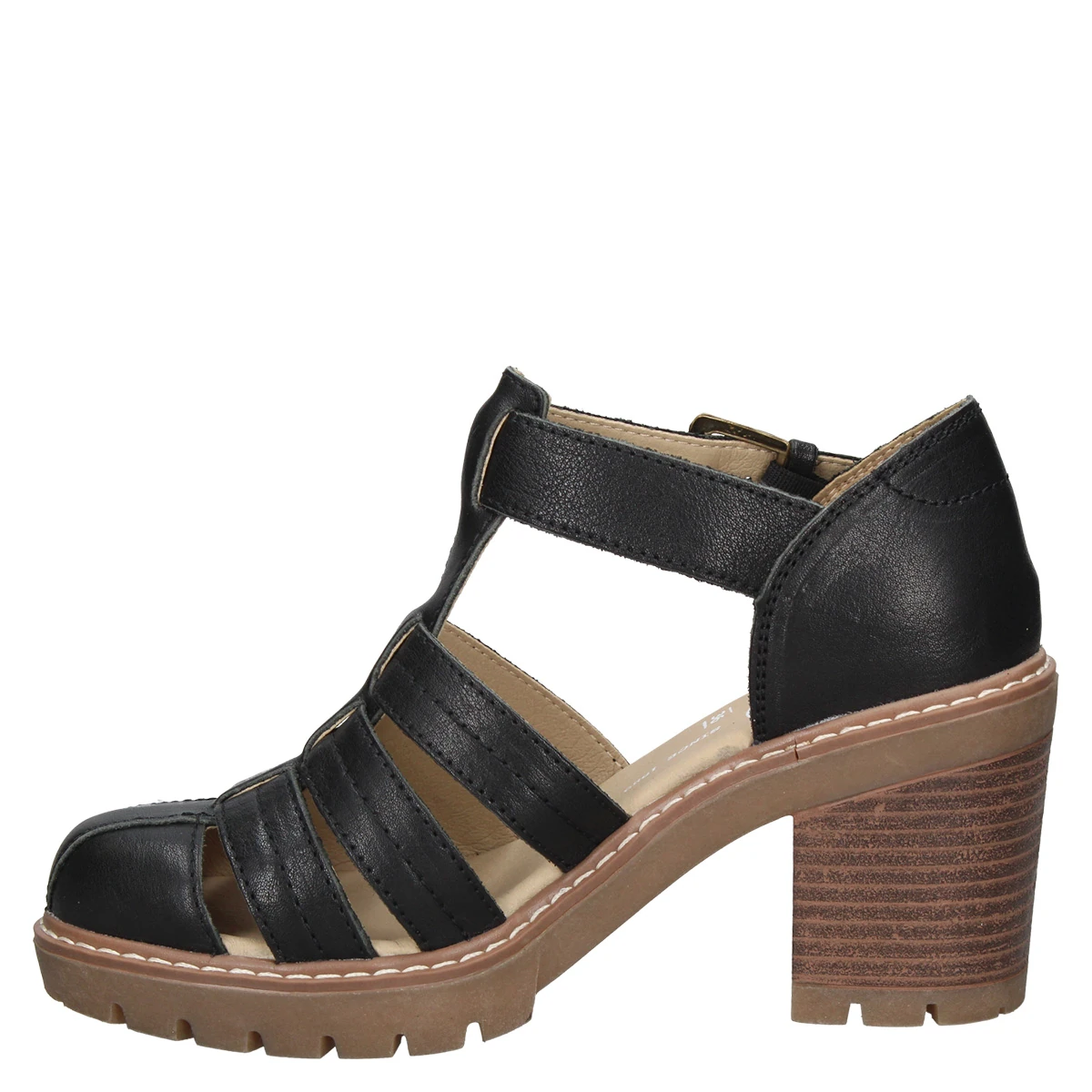 SANDALIAS MUJER PANAMA JACK CUERO NEGRO PJM0119 - 4