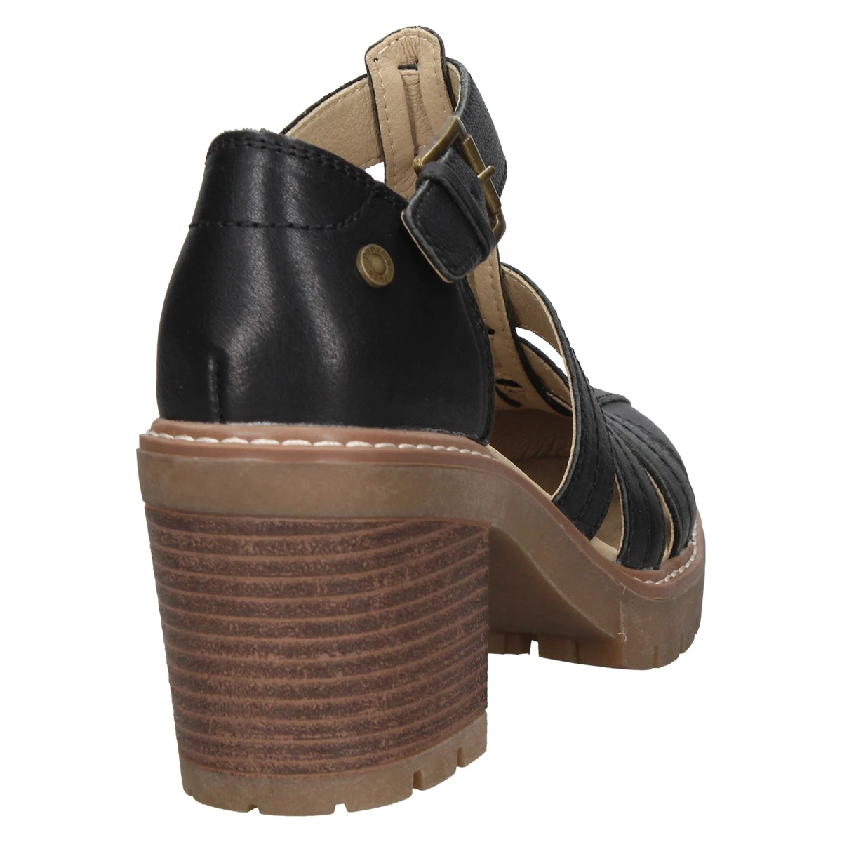 SANDALIAS MUJER PANAMA JACK CUERO NEGRO PJM0119 - 5
