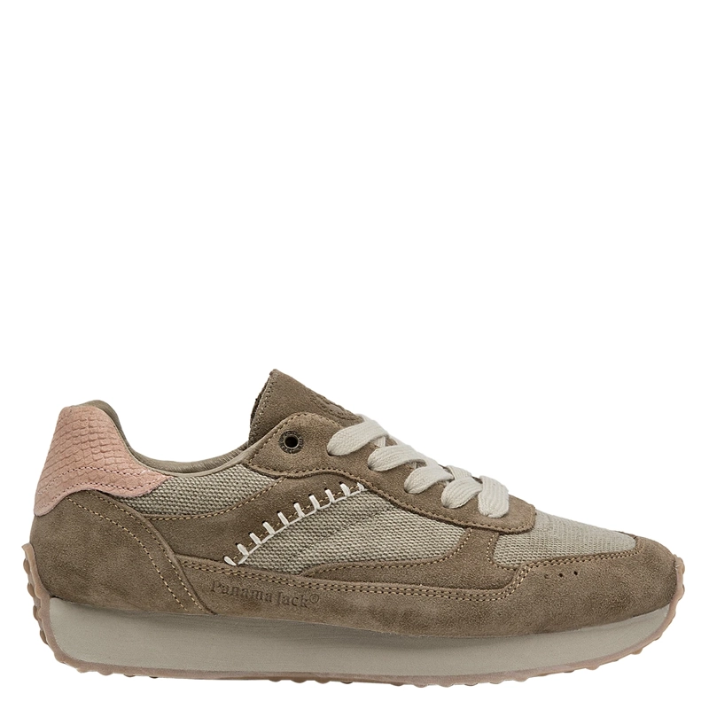 ZAPATILLAS MUJER PANAMA JACK CASUALES TAUPE PJM0094 CUERO - 1