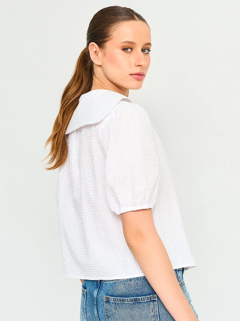 BLUSA MUJER MARQUIS ALGODÓN LAZOS - 2