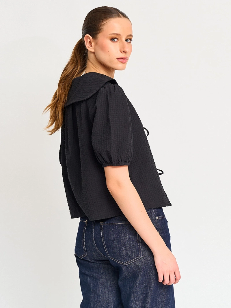 BLUSA MUJER MARQUIS ALGODÓN LAZOS - 2