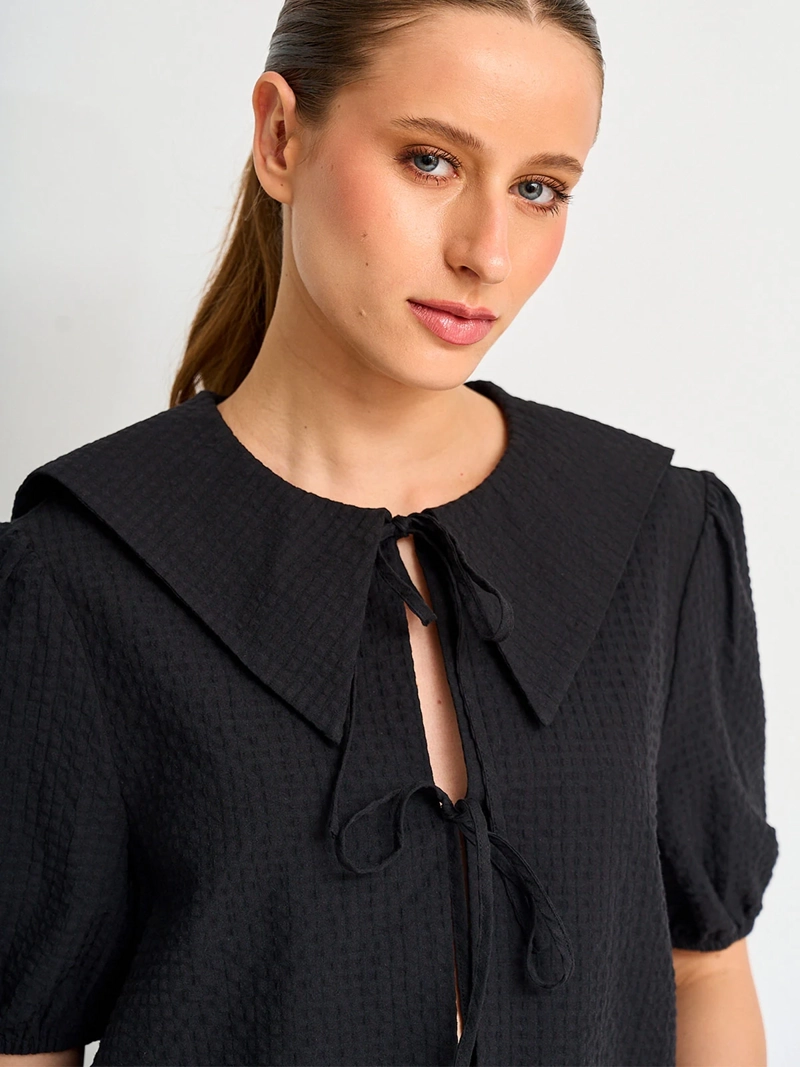 BLUSA MUJER MARQUIS ALGODÓN LAZOS - 3