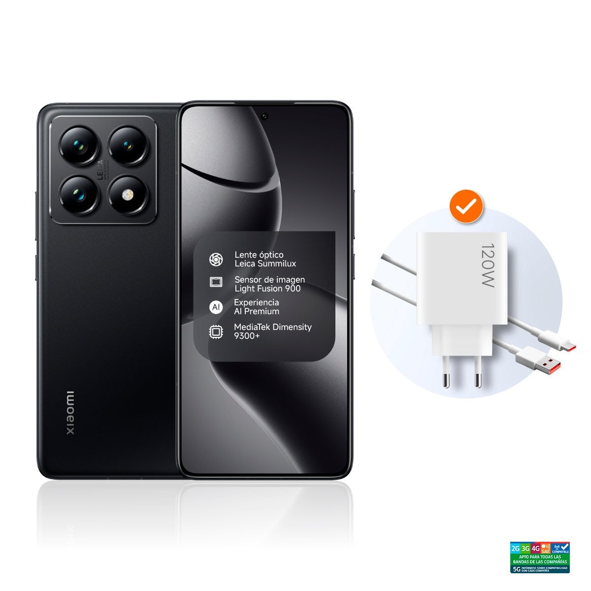CELULAR XIAOMI 14T PRO 6.6" 512 GB 12 GB RAM 50MP + 50MP + 12MP - 2