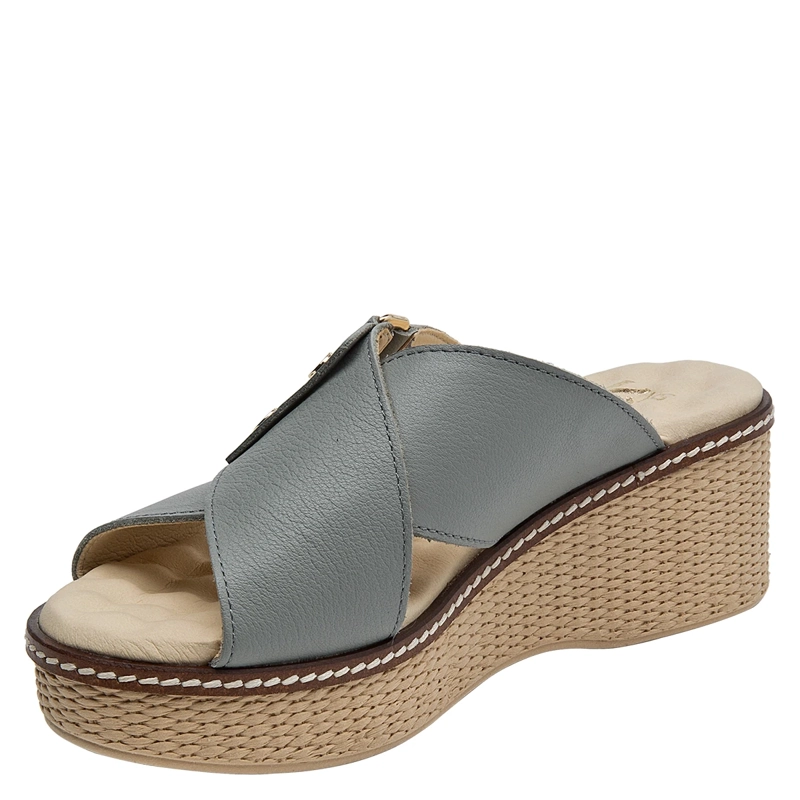 SANDALIAS MUJER 16 HRS CELESTE 16M0082 CUERO - 3