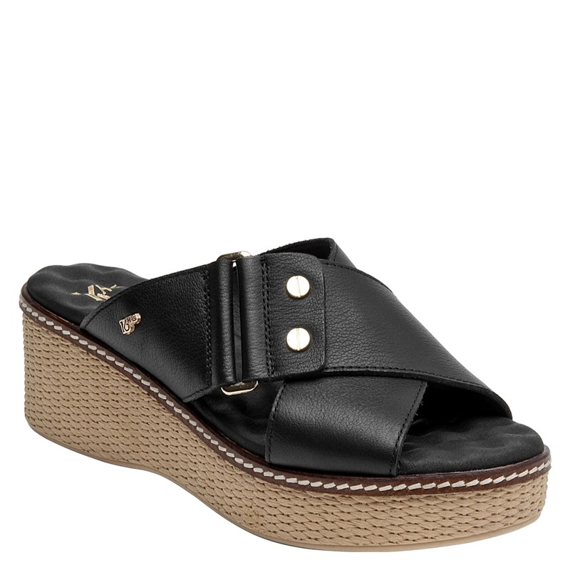 SANDALIAS MUJER 16 HRS NEGRO 16M0082 CUERO - 2