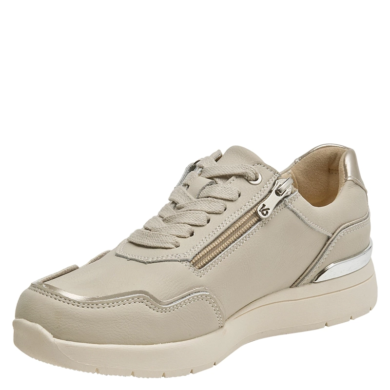 ZAPATILLAS MUJER 16 HRS CASUALES BEIGE 16M0080 CUERO - 3