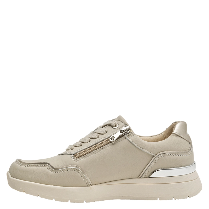 ZAPATILLAS MUJER 16 HRS CASUALES BEIGE 16M0080 CUERO - 4