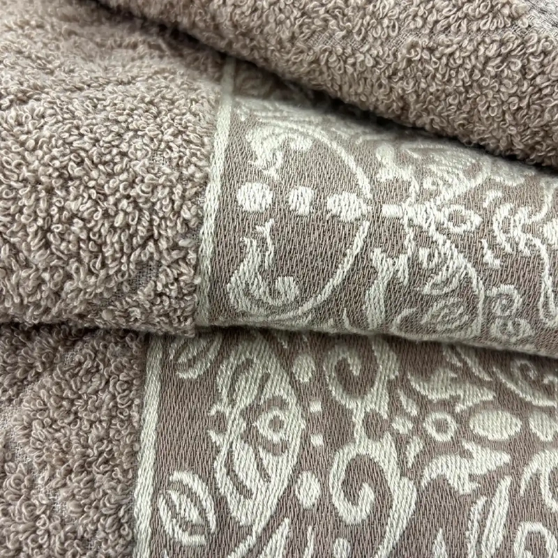 JUEGO DE TOALLAS ANDES FLORES BEIGE 2 PZS - 3