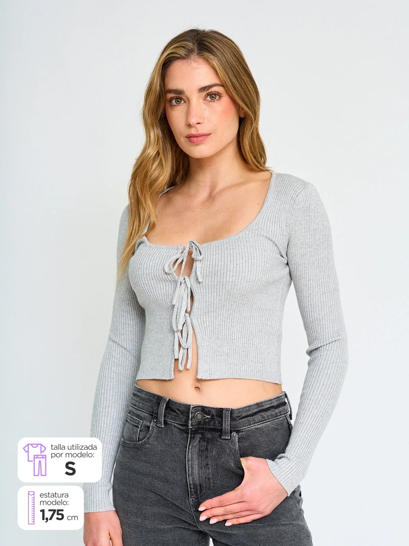 POLERA MANGA LARGA MUJER TALLY WEIJL - 1