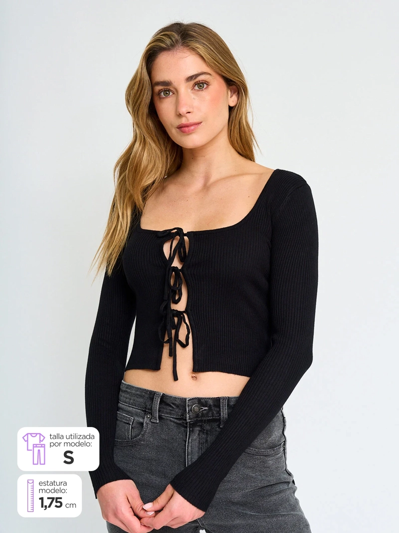 POLERA MANGA LARGA MUJER TALLY WEIJL - 1