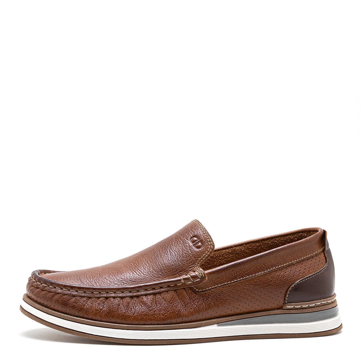 MOCASINES HOMBRE DEMOCRATA CAFÉ FLOW CUERO - 1