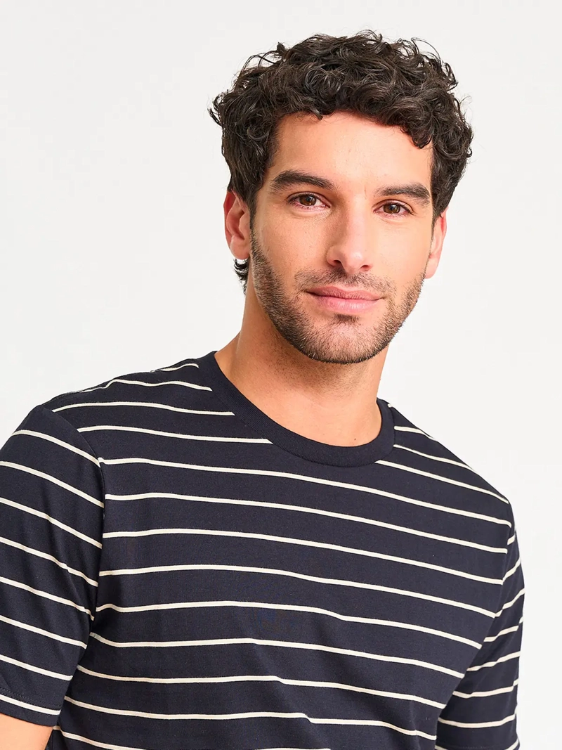 POLERA HOMBRE MARQUIS ALGODÓN MANGA CORTA LAVADA LÍNEAS - 3