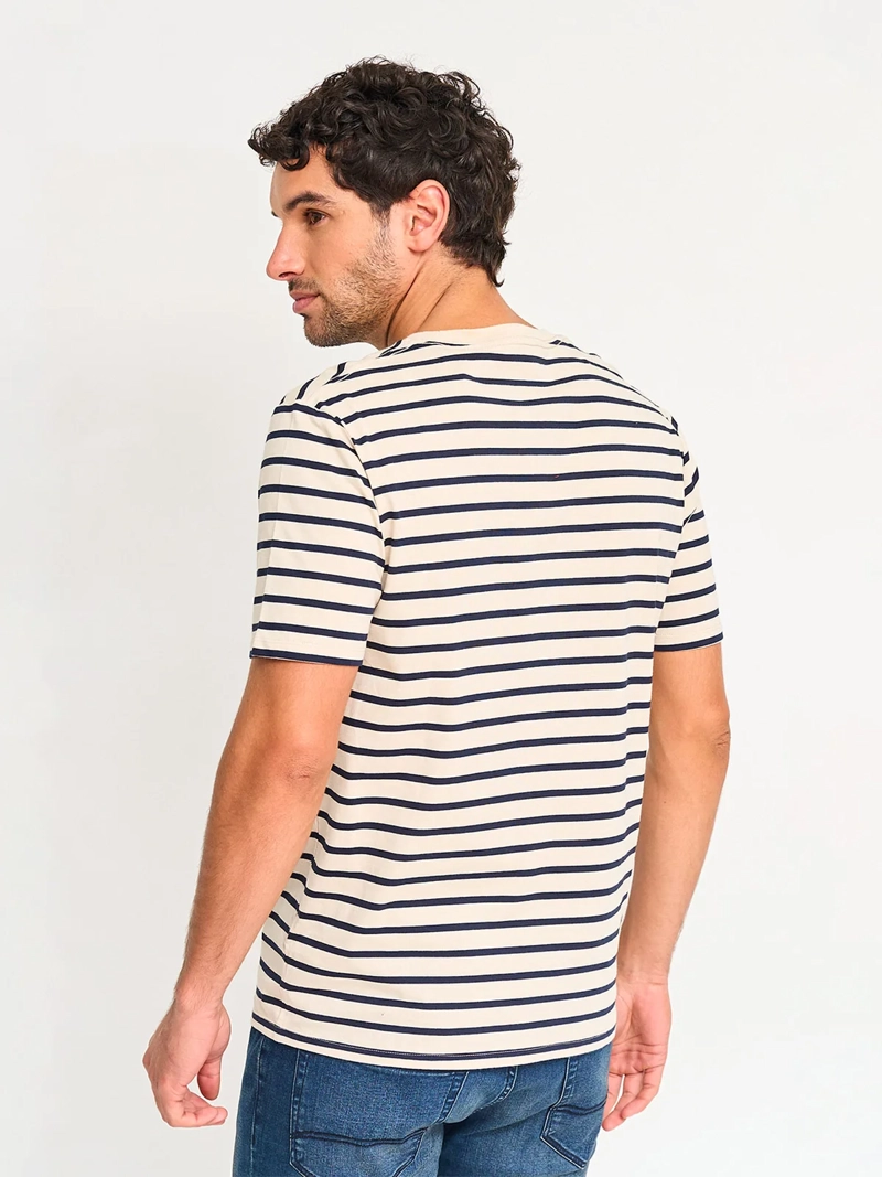 POLERA HOMBRE MARQUIS ALGODÓN MANGA CORTA LAVADA LÍNEAS - 2