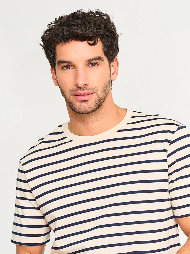 POLERA HOMBRE MARQUIS ALGODÓN MANGA CORTA LAVADA LÍNEAS - 3